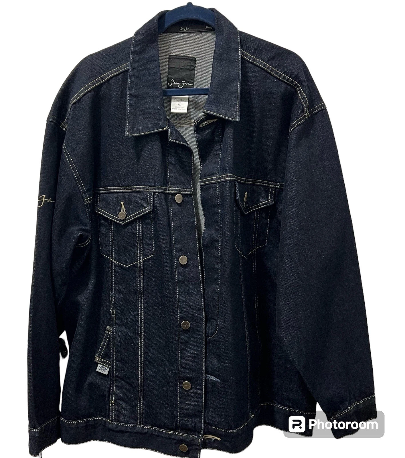 denim jacket men size xl 100 cotton . B1