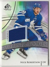 2020-21 SP Game Used Silver Jersey Authentic Rookie #155 Nick Robertson Toronto