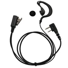 G-Shape Clip Ear Earpiece Headset Mic PTT Icom Radio IC-F3 IC-F4 2-Pin Models