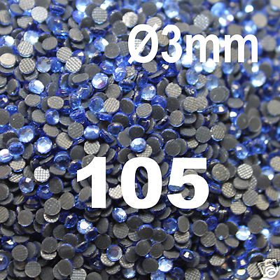 Lot De 250 Strass Thermocollants Hotfix S10 Crystal 3mm - Argenté - Neuf