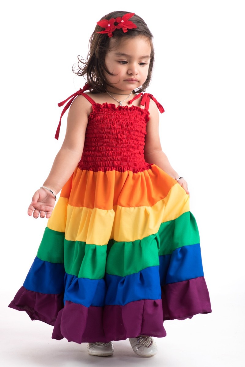 rainbow red dress Little Dress Shoppe Red Rainbow Swirl Twirly Dress, Women's, Size: 8/9