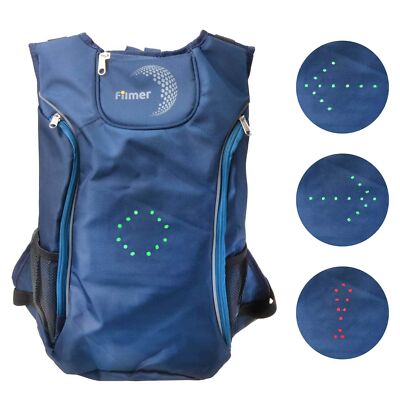 Fahrrad Rucksack mit Blinkfunktion E-Scooter LED Blinker