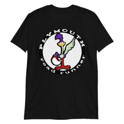 Vintage Plymouth Road Runner Schwarzes Baumwoll T-Shirt