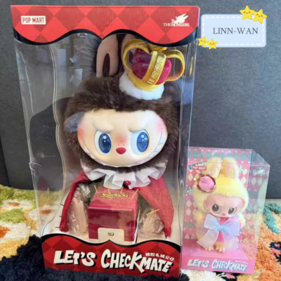 Genuine POP MART Labubu Let's Checkmate Chess Adventure King Vinyl Action Figure