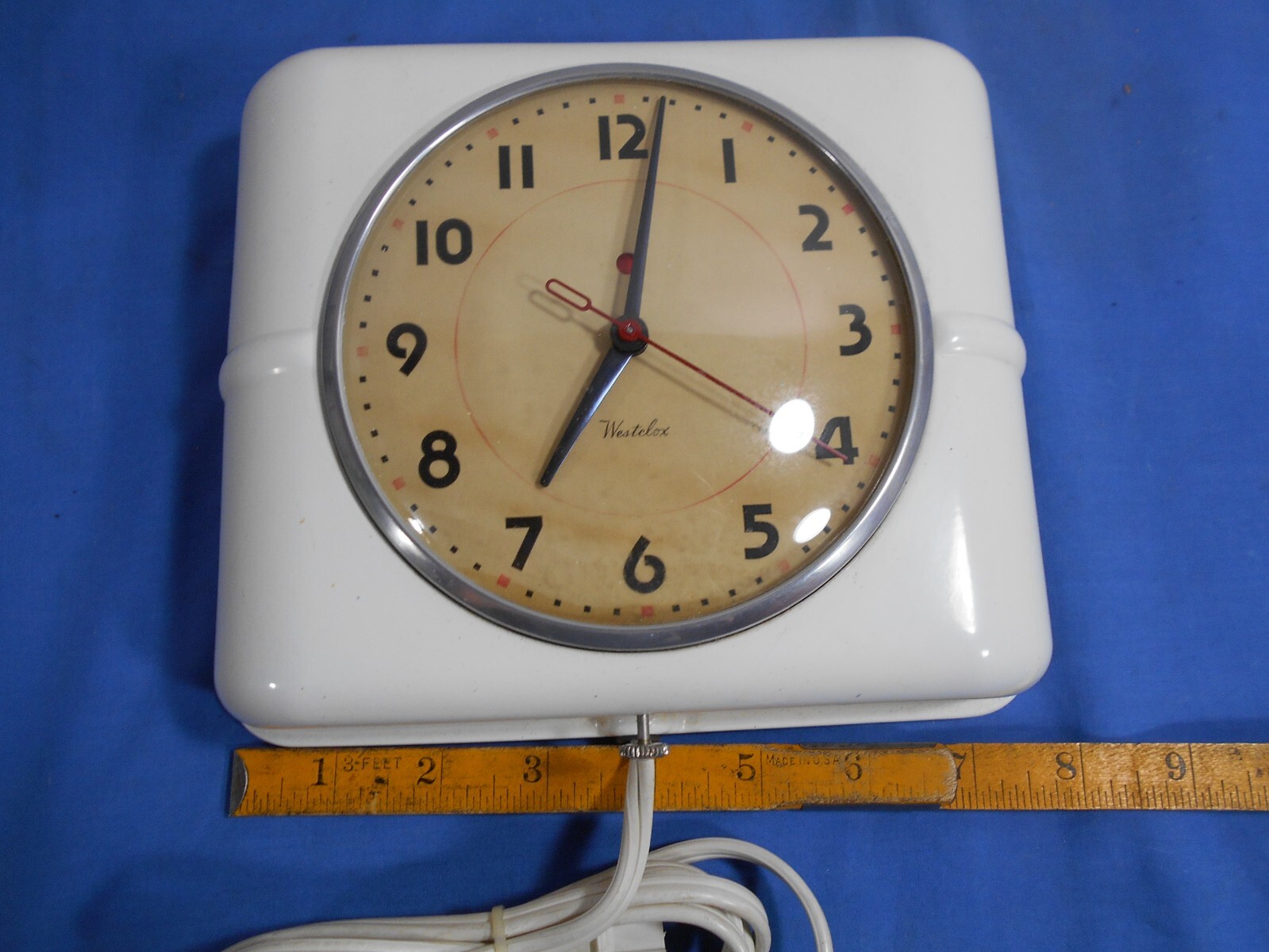 1950's RETRO WESTCLOX ELECTRIC WALL CLOCK WORKS GREAT, NEW CORD. eBay