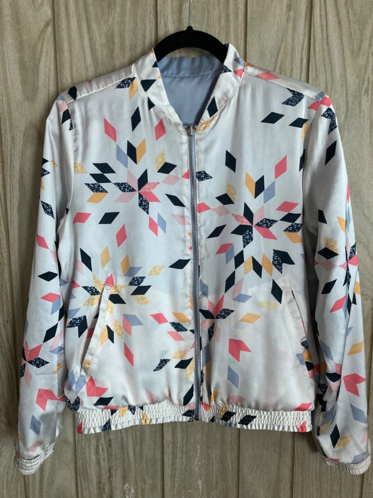 GAP  Pattern Reversible Bomber Jacket Size Small … - image 1
