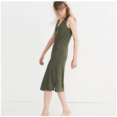 Madewell V-Neck Jersey Tank Dress Heather Loden Size XS item #J1942 | eBay