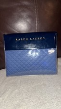 NEW Sealed RALPH LAUREN Wyatt Quilted Standard Pillow Sham Blue MSRP 130
