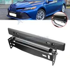 Carbon Fiber Pattern Front Mount License Plate Bracket For Toyota Camry Rav4