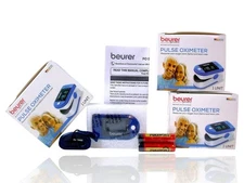 (3-Pack) Blood Oxygen Level Heart Rate Monitor Beurer PO50 Finger Pulse Oximeter