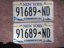 New York License Plate Pair Liberty Excelsior 2021 Set Over 3 Years Old 91689 ND