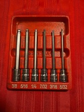 Snap-on 206efabl 6 Piece Long Ball Hex Allen Socket Driver Set 532 - 38