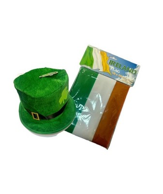 St Patrick's Day Party Pack (S) Kobold Hut + Flagge