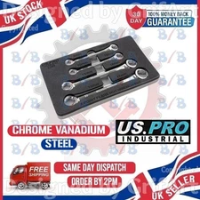 US PRO INDUSTRIAL 4PC FLARE NUT SPANNERS SET BRAKE FUEL PIPE WRENCH GAS FITTING