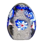 New ListingMurano Vintage Millefiore Glass Egg Ferro Lazzarini Bubble Burst Paperweight