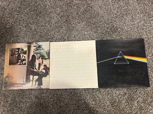 3 lot record vinyl LPs Pink Floyd Dark Side Ummagumma Wall very nice shape