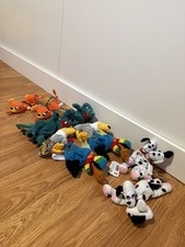 10 Meanies Stuffed Beanie Plush Animals Series 1 Set Collection