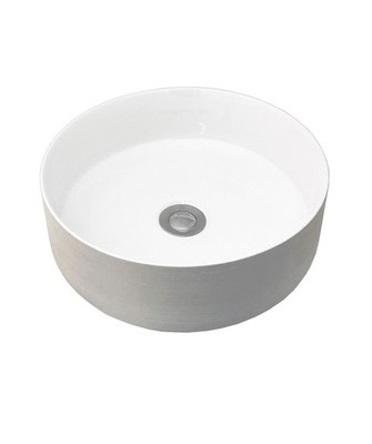 New Seima Ceramic Above Counter Basin Round Gloss White Texture ARKO 355 191006