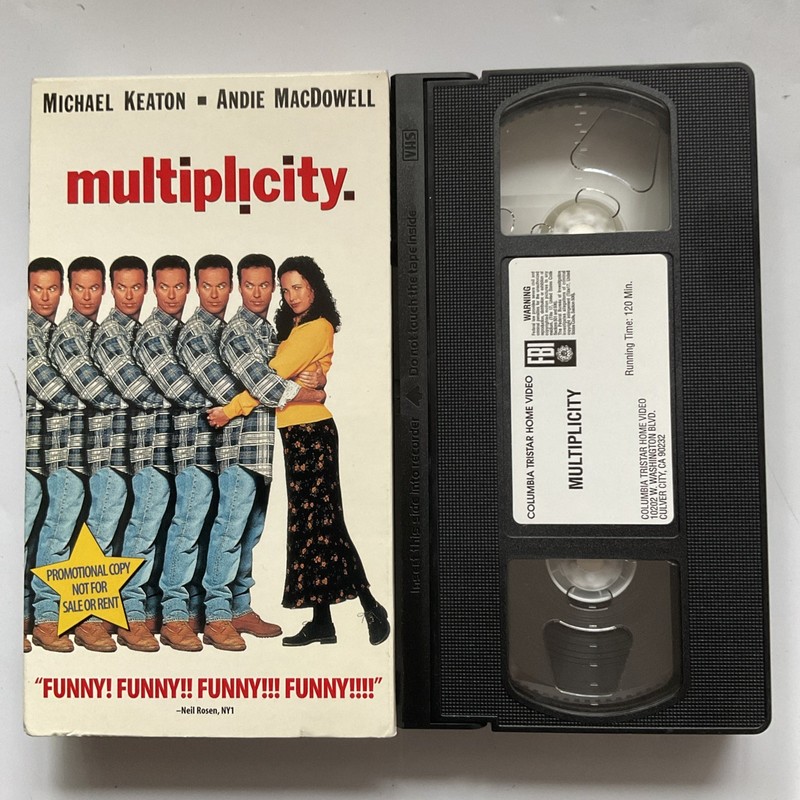 Multiplicity - Michael Keaton Screener Promo VHS Tapes Demo Screeners