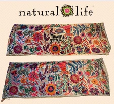 NEW Natural Life Reversible Cozy Plush Thankful GratefulFloral Body Pillow Cover