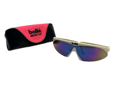 Vintage Bolle Microedge Sunglasses With Case White Frame