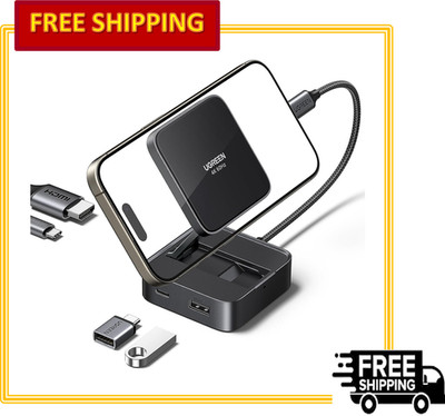 UGREEN Magnetic USB C Hub 4-in-1 4K60Hz HDMI 100W PD for iPhone 15-17 Galaxy S25