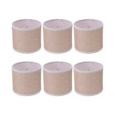 Set of 6 New Lamp Shades, Chandelier Shades Linen