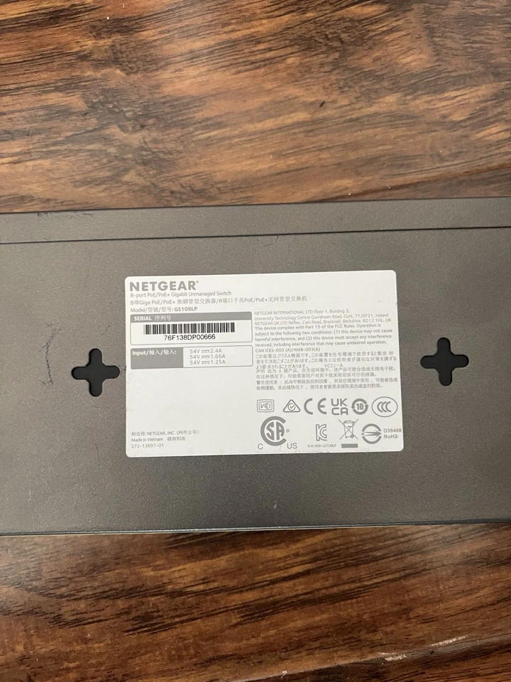 Netgear 24 Port GS324TP POE+ switch w/ 2 SFP & 8 port POE switch (2 switch lot). - Image 4 of 4