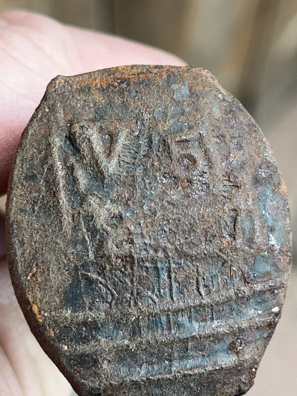 Antique / Vintage Railroad Spike With Embossed Head