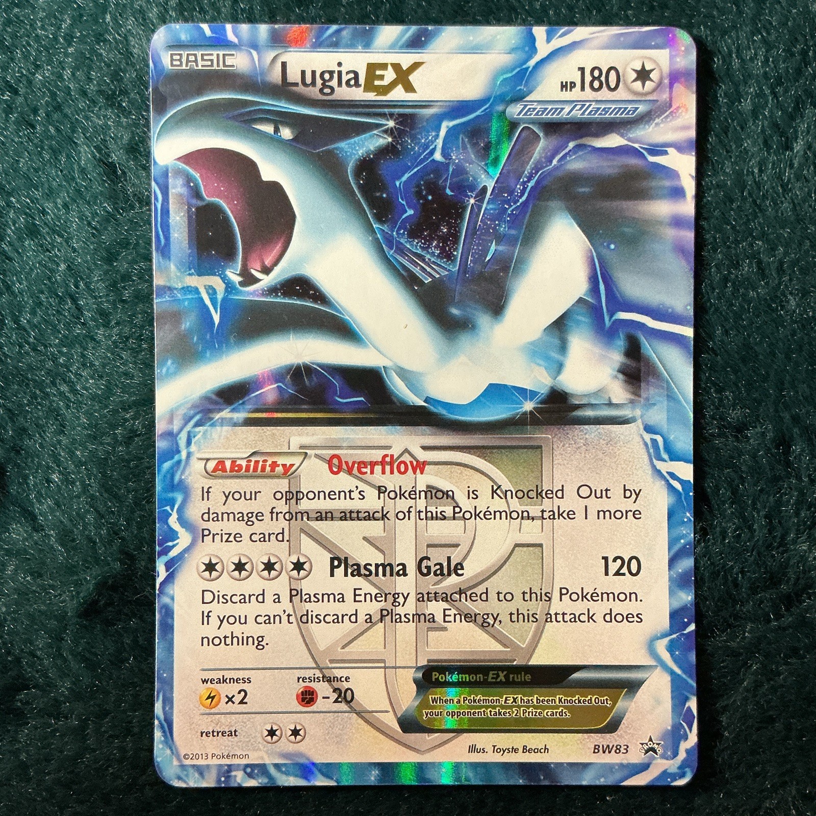 Pokémon TCG Lugia EX Promo Card BW83 Promo Cards Basic HP180 2013 English