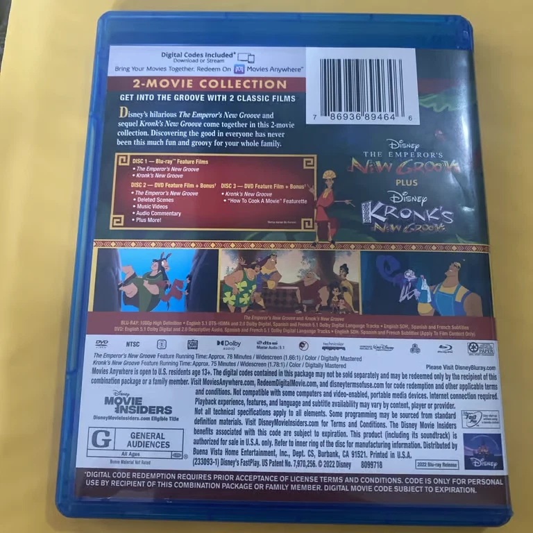 New Groove Collection Emperor & Kronk blu-ray check all Listings & combine Ship Foto 4 de 4