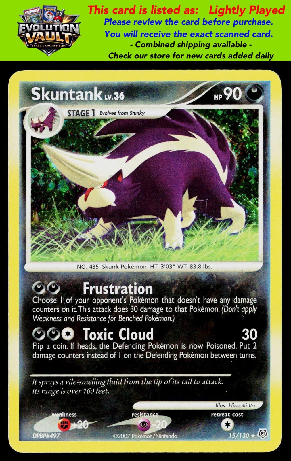 Diamond and Pearl #15/130 Skuntank (LP)