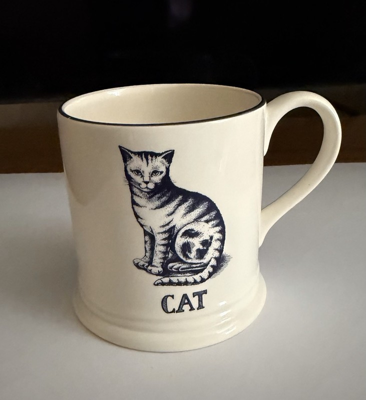 Rare Tiffany & Company Cat Mug 1993