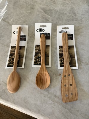 Cilio 3 piece toscana olive wood spoon set
