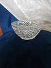 Vintage Anchor Hocking Stars & Bars Clear Crystal Glass Dish 5"x3"