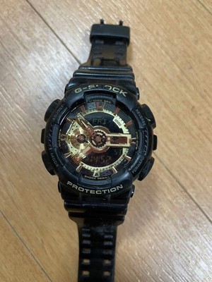 CASIO G-SHOCK GA-110GB-1AJF Digital Analog Watch Black Gold Used