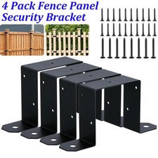 4X Heavy Duty Fence Post Support Bracket Post Ties 4x4 Strap Post Ties U Bracket