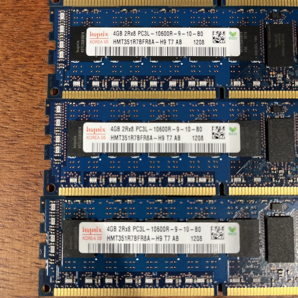 24GB (6x4GB) Hynix HMT351R7BFR8A-H9 PC3L-10600 CL9 ECC REG Server RAM - Image 2 of 2