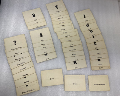 Vintage Morse Code flash cards Rider ''sound-n-sight'' system READ