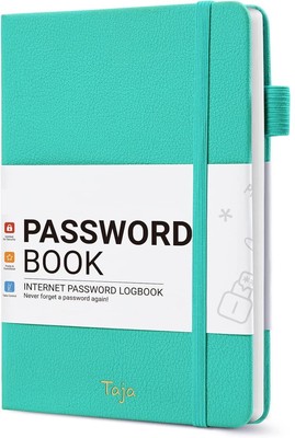  Organized Password Keeper Book Password Notebook Small Password Books Aquamarin
