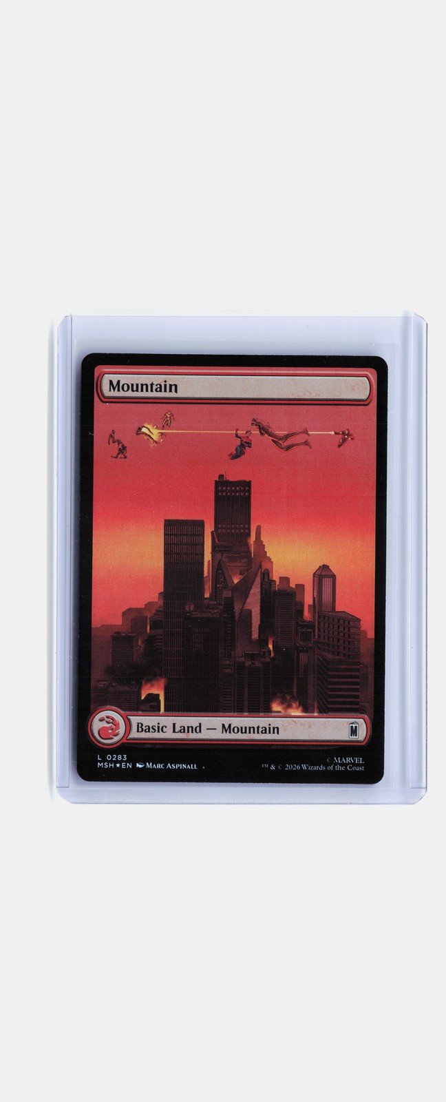 Mountain Magic The Gathering Marvel Super Heroes #L 0283 Foil Land