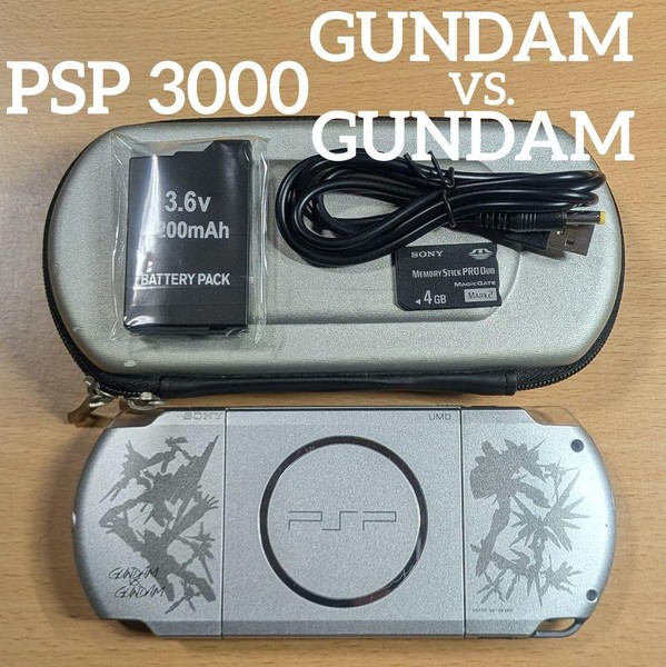 Sony Psp 3000 Gundam Vs Gundam Konsole Set 4GB Getestet Ausgezeichnet Selten ...-image