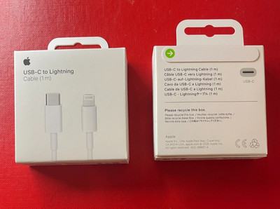 Original Apple iPhone USB C Lightning 1m Ladekabel Weiß A2561 MUQ93ZM/A Brandneu