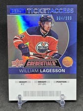 2020-21 Upper Deck Credentials Debut Ticket Access RC #54 William Lagesson /999