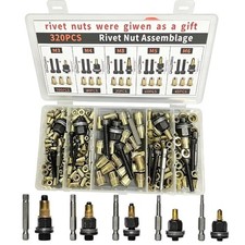 Riveting Tool Heads Rivnut Kit Nut Set Threaded Rivet Nut Kit  Riveting Work