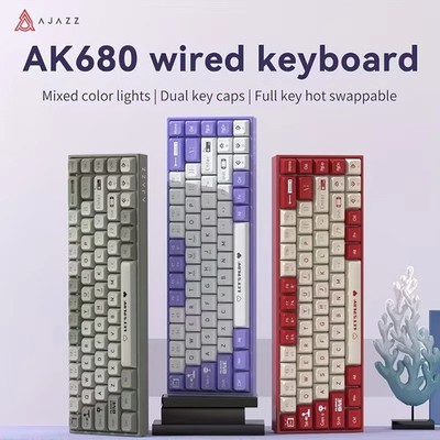AJAZZ AK680 68-Tasten Wired Gaming Mechanical Keyboard with RGB Lighting
