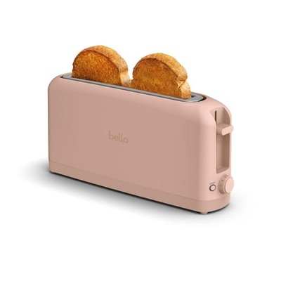 bella Fits-Anywhere  2-Slice Slim Toaster, Long Slot & Extra 2 Slice, Blossom