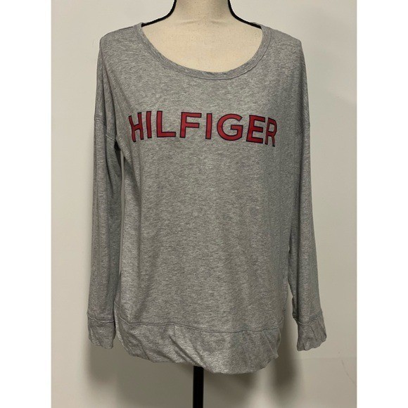 Tommy Hilfiger Long Sleeve T-Shirt Heather Gray Size M thumbnail 2