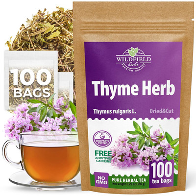 100 Bags Thyme Tea Thyme Leaves Tyme Herb Tea (Thymi Serpiylli Herba) - 100 Coun