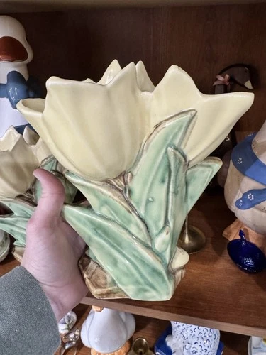 Vintage 1950's McCoy Pottery Tulip Flower Vase